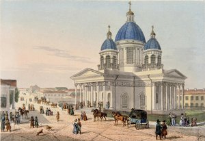 La cathédrale de la Trinité du régiment Izmailovsky à Saint-Pétersbourg, 1836