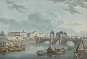 Vue de la Fontanka au pont Obukhov, 1823