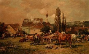 Un marché de village