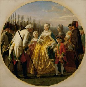 La revue à Solenau en 1749 - Karl von Blaas
