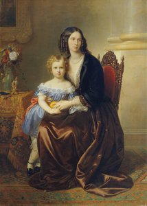 Leonie comtesse Lanckorońska, née comtesse Potocka, avec son fils Karl