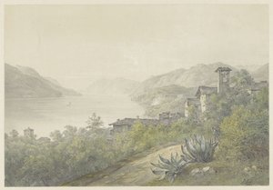 Vue depuis le parc de Bellagio, au lac de Côme - Karoly Lajos Libay