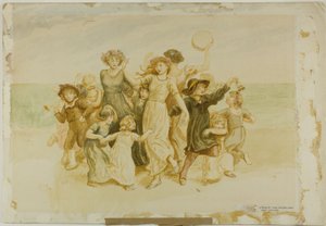 Enfants jouant sur la plage