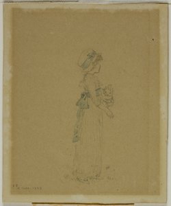 Fille avec chat - Kate Greenaway