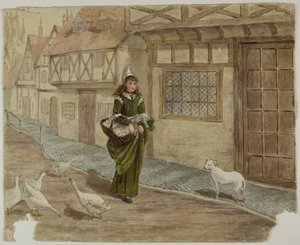 Fille aux œufs et aux oies - Kate Greenaway