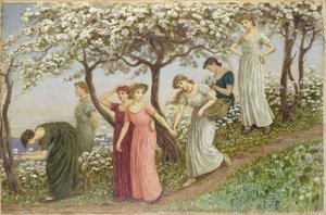 À travers les fleurs blanches, 1891