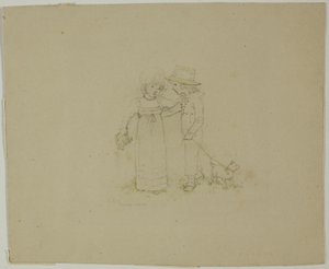 Deux Enfants avec Chien - Kate Greenaway