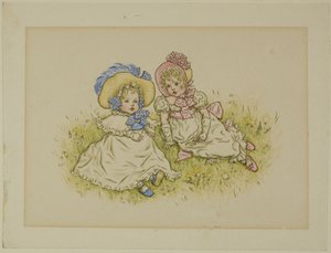 Deux Petites Filles avec Bonnets - Kate Greenaway