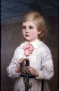 Portrait en buste du major Sir Guy Colin Campbell, 4e Bt. enfant