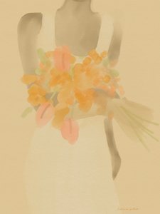 La jeune fille aux fleurs orange