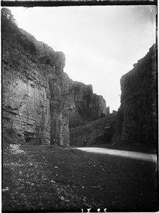 Cheddar Gorge, Cliff Road, Cheddar, Sedgemoor, Somerset, 22/05/1907 (photo n/b)