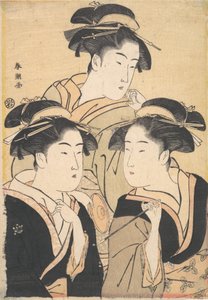 Trois Beautés, fin du 18e siècle - Katsukawa Shuncho