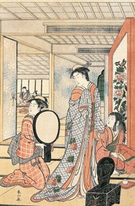 Femme devant un miroir - Katsukawa Shuncho