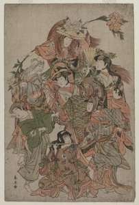 Iwai Hanshiro IV dans une danse des sept changements, vers 1793 ou 1794