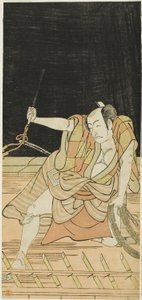 Les acteurs Nakamura Nakazô I (Danshichi Kurobei) et Ichikawa Danjûrô V (Issun Tokubei) dans "Mirror of Osaka in the SummerFestival" ("Natsu MatsuriNaniwa Kagami").