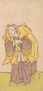 Nakamura Tomijuro en vieil homme avec une barbe clairsemée, vers 1780