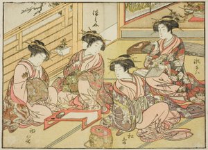 Courtisanes du Matsubaya, du livre "Miroir des belles femmes des quartiers de plaisir," vol. 1