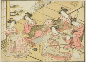 Courtisanes du Tamaya, du livre "Miroir des belles femmes des quartiers de plaisir (Seiro bijin awase sugata kagami)," vol. 1