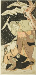 Nakamura Utaemon I en tant que Karashi Baba et Yoshizawa Sakinosuke III en tant que Shirotae - Katsukawa Shunsho