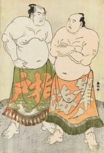 Portraits des lutteurs Fudenoumi et Kashiwado