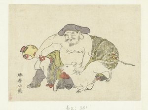 Daikoku et son rat - Katsukawa Shunzan