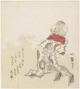 Coréen surpris par la vue du mont Fuji, vers 1830