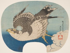 Un faucon en vol, vers 1840