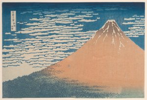 Une brise légère par une belle journée (Gaifu kaisei), de la série "Trente-six vues du mont Fuji (Fugaku sanjurokkei)"