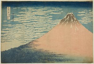 Une Brise Douce par une Belle Journée (Gaifu kaisei), de la série "Trente-six Vues du Mont Fuji (Fugaku sanjurokkei)"