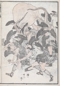 Une pieuvre maîtrisant deux personnes - Katsushika Hokusai