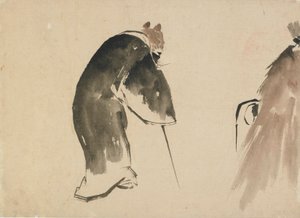 Une vieille souris habillée d
