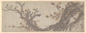 Un vieux prunier en fleurs - Katsushika Hokusai