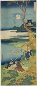 Ariwara no Narihira, de la série Un Véritable Miroir des Poèmes Chinois et Japonais - Katsushika Hokusai