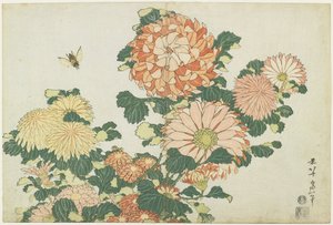 Chrysanthèmes et taon, vers 1832