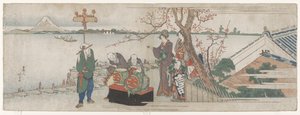 Interprètes de Daikagura - Katsushika Hokusai