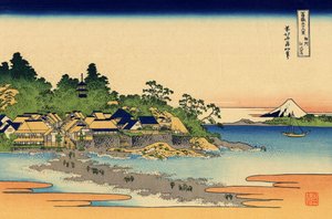 Enoshima dans la province de Sagami, c.1830 - Katsushika Hokusai