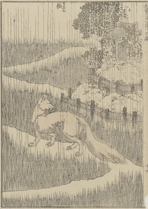 Renard sous la pluie, c. 1840
