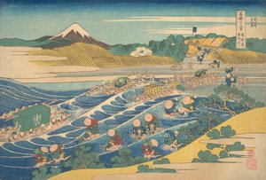 Fuji vu de Kanaya sur le Tokaido, de la série Thir...