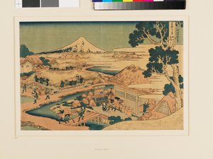 Fuji depuis les champs de thé de Katakura à Suruga