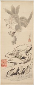 Faucon et poisson, fin du XVIIIe-début du XIXe siècle
