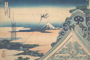Honganji à Asakusa à Edo, de la série Trente-six vues, vers 1830-32