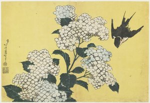 Hortensia et hirondelle, c. 1832
