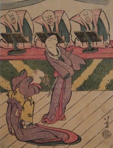 Scène de Kabuki, vers 1811-13 (impression) - Katsushika Hokusai