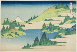 Lac Hakone dans la province de Sagami (Soshu Hakone Kosui), de la série "Trente-six vues du mont Fuji (Fugaku sanjurokkei)" - Katsushika Hokusai