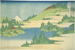 Le lac Hakone dans la province de Segami, de la série Trente-six vues du mont Fuji