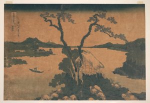 Le lac Suwa dans la province de Shinano (Shinshū Suwako), tiré de la série « Les trente-six vues du mont Fuji » (Fugaku sanjūrokkei) - Katsushika Hokusai