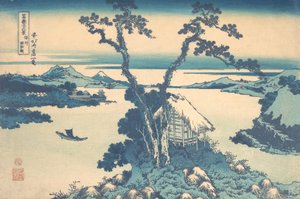 Lac Suwa dans la Province de Shinano, de la série Trente-six Vues de... - Katsushika Hokusai