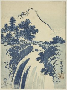 Paysage avec cascade, d