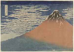 Mont Fuji par temps clair (aussi connu sous le nom de Fuji rouge), c.1830