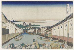 Pont Nihonbashi à Edo, 1830-33 - Katsushika Hokusai
